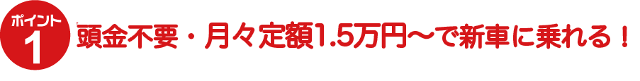 頭金不要
